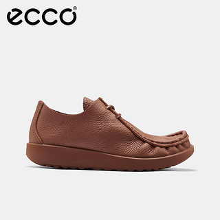 爱步（ECCO）休闲皮鞋 24年夏季系带男鞋宽松大头鞋 AT.KOLLEKTIVE 390594 深棕红39059491252 42