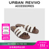 URBAN REVIVO2024夏季新款女士度假风镂空平底拖鞋UAWS40134