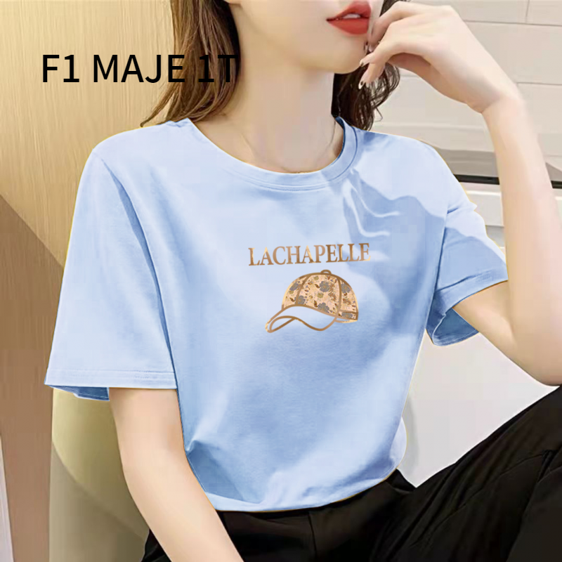 T恤/圆领/蓝色/