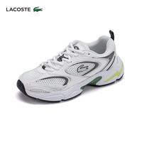 法国拉科斯特 LACOSTE女鞋24秋季透气网面舒适运动休闲鞋老爹鞋48SFA0065 1R5/白色/深绿 3.5 /36