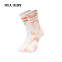 斯凯奇（Skechers）程潇同款年男女同款经典中筒袜抗菌透气舒适运动袜L124U085 沙漠花色/亮白色/044H S