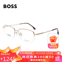 HUGO BOSS 光学眼镜女钛半框近视男镜框1289F AOZ+佳锐1.67（1000度内）