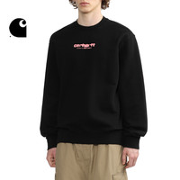 Carhartt WIP卫衣男装春季街头风渗墨字母印花石洗宽版圆领卡哈特