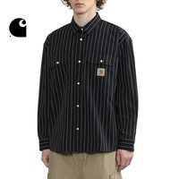 Carhartt WIP衬衫男装春季经典LOGO标签口袋条纹长袖工装卡哈特