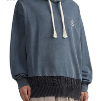 it 5cm/FIVECM男装针织拼接连帽卫衣街潮型男3128F3L