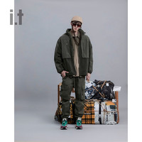 MUSIUM DIV. it MUSIUM DIV. 男装立领夹克秋冬拼接设计字母刺绣70297