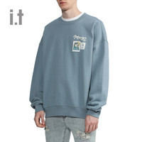 it MUSIUM DIV.装圆领卫衣秋冬日常梵高油画印花3048