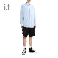 it MUSIUM DIV.男装条纹长袖衬衫2024春夏时尚文艺上衣00334X