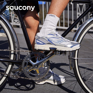 Saucony索康尼2K PRM电子表男女复古休闲鞋经典运动鞋白银42.5