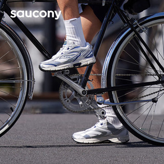Saucony索康尼2K PRM电子表男女复古休闲鞋经典运动鞋白银42.5