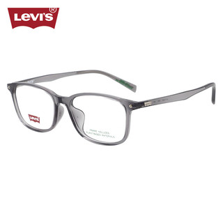  Levi's/李维斯 免费配镜 近视眼镜框架  依视路爱赞全晰膜御1.74/-1800度 KB7透明灰