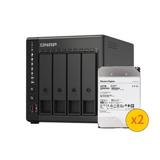 QNAP TS-466C Intel N6005 2.5GbE新私有云家用网络存储器NAS TS-466C+22T企业盘*2