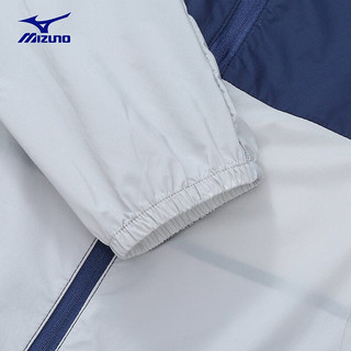 美津浓（MIZUNO）户外皮肤衣男夏季透气轻便冰丝钓鱼徒步外套男 白色/灰色 4XL