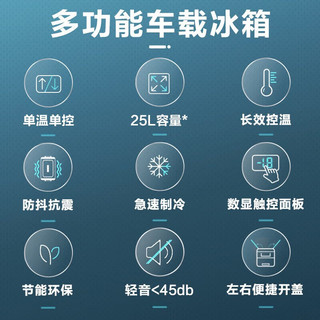 飞利浦（PHILIPS）车载压缩机制冷冰箱25L 车家两用12V24V 冷冻冷藏露营户外TB5401 25L 车家两用 +家用电源线