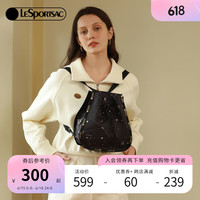 Lesportsac乐播诗包包女包新款TRENDY潮流小众抽绳斜挎包双肩包背包书包