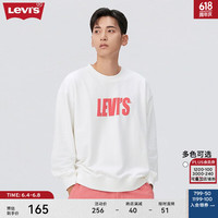 Levi's【同款】李维斯24夏季男士卫衣LOGO印花简约时尚 白色 M