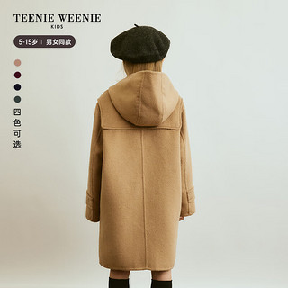 Teenie Weenie Kids小熊童装款男女童双面呢连帽大衣 米色 120cm