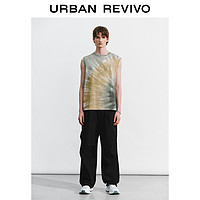 URBAN REVIVO UR2024夏季新款男装街头风休闲抽象扎染无袖背心UML440088