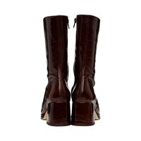 Miista 香港直邮潮奢 Miista 女士酒红色 Cass 中筒靴