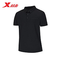 XTEP 特步 POLO衫男夏季短袖轻薄透气弹力运动休闲短袖T恤