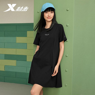XTEP 特步 连衣裙女夏季高弹舒适舒适短裙收腰显瘦运动裙子女
