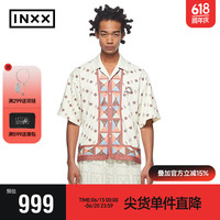英克斯(inxx)时尚潮牌印花短袖衬衣男女同款衬衫XXE2040721 印花色 S