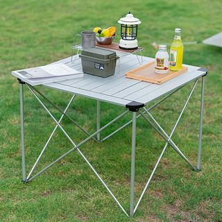 飒伯朗 户外铝合金折叠桌，铝合金野餐便携桌椅，超轻便携式，露营蛋卷烧烤