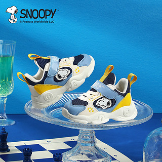 88VIP：SNOOPY 史努比 童鞋男童运动鞋宝宝机能鞋软底春季儿童鞋子网面透气