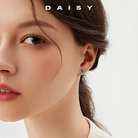 Daisy dream 999纯银玫瑰花耳钉女小众气质复古花朵耳环2024新款高级感耳饰夏