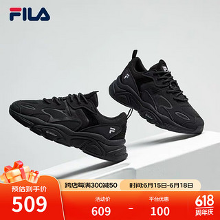 FILA 斐乐 HERITAGE RUNNING系列 女子跑鞋 F12W141116F-BK 黑色 36