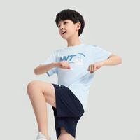 ANTA凉感T恤男童短袖T恤夏季薄款透气排汗短T耐脏安踏亲子运动夏装