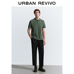 URBAN REVIVO UR2024夏季新款男装都市简约通勤polo纽扣马球衫UMU440053