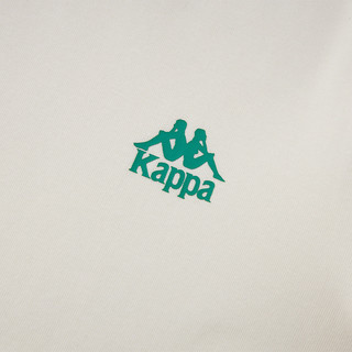Kappa Kids卡帕儿童短袖T恤夏女童简约百搭休闲外穿运动上衣米白色150