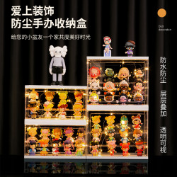 樱居 谷子吧唧盲盒收纳展示架手办架子透明摆柜亚克力泡泡玛特展示盒