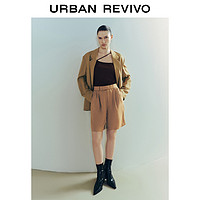 URBAN REVIVO UR2024夏季新款女时尚复古简约气质一粒扣西装外套UWG140046