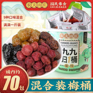 农夫山庄 混合梅桶500g话梅杨梅9口味蜜饯组合小包装休闲梅子零食