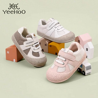YeeHoO 英氏 童鞋儿童帆布鞋春季新款软底防滑透气男童鞋子女童宝宝运动鞋