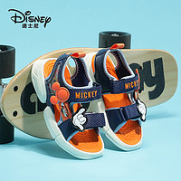 88VIP：Disney 迪士尼 童鞋凉鞋男童夏天新款儿童鞋子小男孩魔术贴休闲沙滩鞋露齿