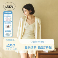 gelatopique24春夏新品女睡衣玫瑰暗纹缎面系带睡袍PWFT242307 奶油白 F