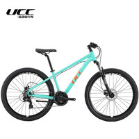 悠诗诗UCC运动自行车阿帕奇HD山地车铝合金车架27.5轮径油压碟刹禧玛诺变速 蒂梵绿 330mm/S身高145-165