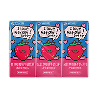 YONSEI UNIVERSITY DAIRY 韩国原装进口延世草莓味牛奶190ml*6盒儿童早餐奶风味乳