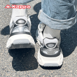 Kappa卡帕银色老爹鞋女2024春季超火厚底运动鞋休闲鞋子