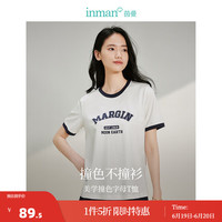  INMAN/茵曼 简约字母 女士T恤
