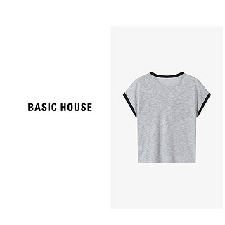 Basic House/百家好休闲24夏季时尚潮流针织衫-B0624A54272 黑色 L110-120斤