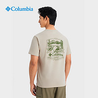 Columbia 哥伦比亚 情侣时尚印花运动T恤 XE4916-278 浅绿色 XXL