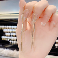 珥柒 简约时尚长款流苏耳线女气质百搭冷淡风耳环个性耳饰 金属流苏耳线