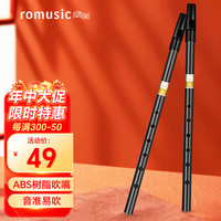 romusic爱尔兰哨笛六孔竖笛口笛成人初学演奏笛老师 英式 六孔 C调 【磨砂黑】