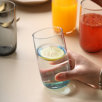 88VIP：帕莎帕琦 进口玻璃杯家用水杯创意彩色ins风透明简约茶杯果汁杯4只