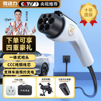 菱动力随车充电枪充电桩 便携式新能源电动汽车充电器 比亚迪特斯拉蔚来五菱宏光mini通用8/16A3.5kw 【央视】纯铜线芯+充满自停 一体式枪头5米