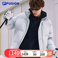 FILA FUSION斐乐潮牌羽绒服女冬季时尚保暖外套男 湘妃灰-GY 175/96A/L